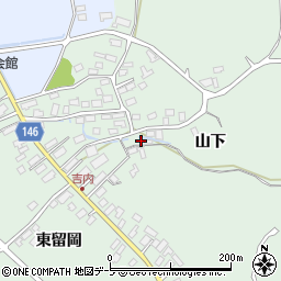 青森県青森市浪岡大字吉内山下20周辺の地図