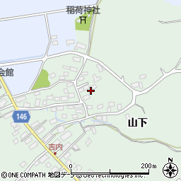 青森県青森市浪岡大字吉内山下43周辺の地図