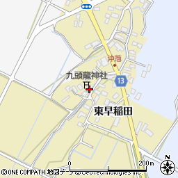 青森県青森市浪岡大字女鹿沢（東早稲田）周辺の地図