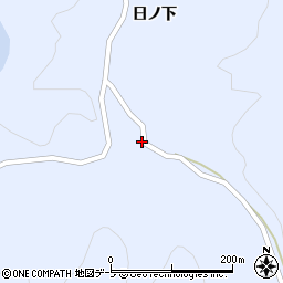 青森県西津軽郡鰺ヶ沢町芦萢町日ノ下1周辺の地図