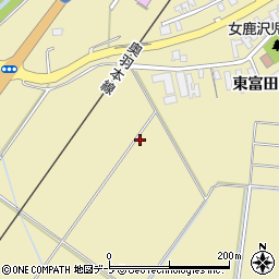 青森県青森市浪岡大字女鹿沢（東富田）周辺の地図