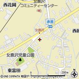青森県青森市浪岡大字女鹿沢東富田4周辺の地図