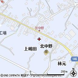 青森県青森市浪岡大字北中野上嶋田周辺の地図