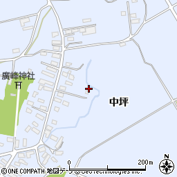 青森県青森市浪岡大字北中野中坪周辺の地図