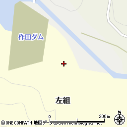 作田ダム周辺の地図