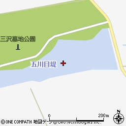 五川目堤周辺の地図