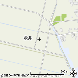 青森県青森市浪岡大字郷山前永井周辺の地図
