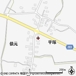 青森県北津軽郡板柳町常海橋平塚122-1周辺の地図
