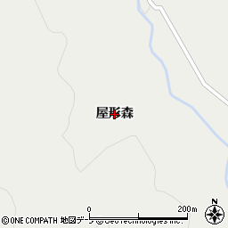 青森県青森市浪岡大字王余魚沢（屋形森）周辺の地図