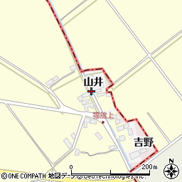 青森県南津軽郡藤崎町郷山前山井周辺の地図