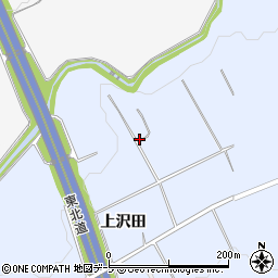 青森県青森市浪岡大字北中野（上沢田）周辺の地図