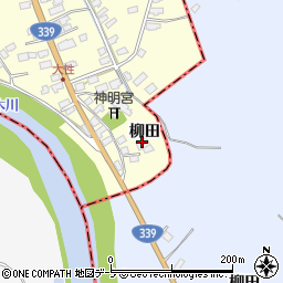 青森県北津軽郡鶴田町大性柳田周辺の地図