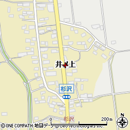 青森県青森市浪岡大字杉沢（井ノ上）周辺の地図