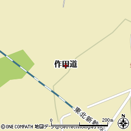 青森県七戸町（上北郡）作田道周辺の地図