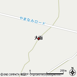青森県弘前市十面沢大面周辺の地図