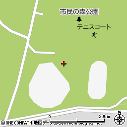 三沢市役所　市民の森運動公園管理棟周辺の地図