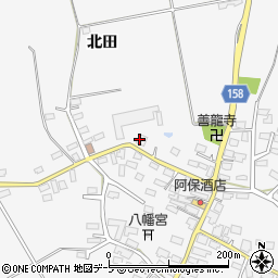 青森県鶴田町（北津軽郡）胡桃舘（北田）周辺の地図
