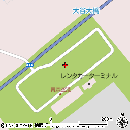 青森空港屋外駐車場周辺の地図