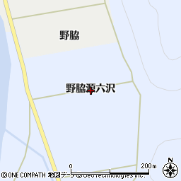 青森県西津軽郡鰺ヶ沢町館前町野脇源六沢周辺の地図