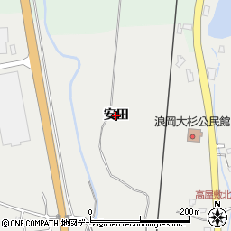 青森県青森市浪岡大字高屋敷（安田）周辺の地図