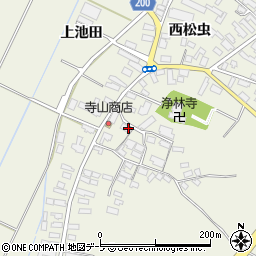 青森県北津軽郡鶴田町野木西松虫周辺の地図