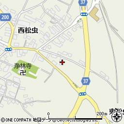 青森県北津軽郡鶴田町野木東松虫周辺の地図