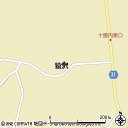青森県弘前市十腰内猿沢周辺の地図