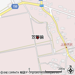青森県五所川原市持子沢（笠野前）周辺の地図