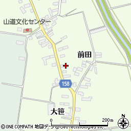 青森県北津軽郡鶴田町山道前田周辺の地図