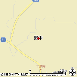 青森県弘前市十腰内野中周辺の地図