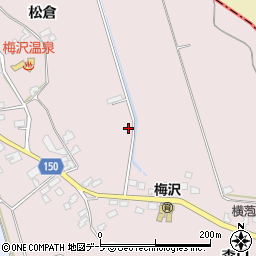 青森県北津軽郡鶴田町横萢松倉185周辺の地図