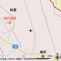 青森県北津軽郡鶴田町横萢松倉186周辺の地図