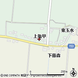 青森県北津軽郡鶴田町尾原上亀甲周辺の地図