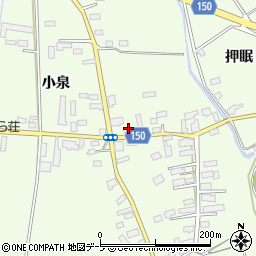 青森県北津軽郡鶴田町山道小泉周辺の地図