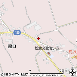 青森県北津軽郡鶴田町横萢松倉96-2周辺の地図