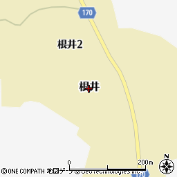青森県三沢市根井周辺の地図
