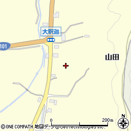 青森県青森市浪岡大字大釈迦山田103-5周辺の地図