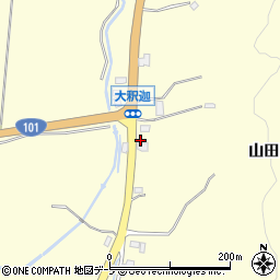 青森県青森市浪岡大字大釈迦山田199周辺の地図