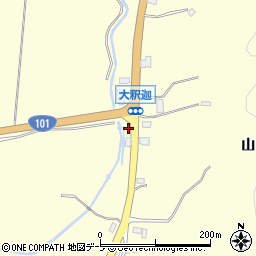 青森県青森市浪岡大字大釈迦山田215周辺の地図