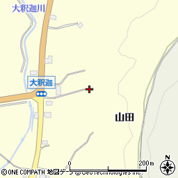 青森県青森市浪岡大字大釈迦山田199-1周辺の地図