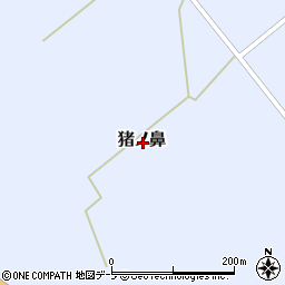 青森県上北郡七戸町猪ノ鼻周辺の地図