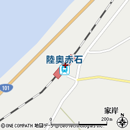 陸奥赤石駅周辺の地図