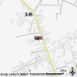青森県北津軽郡鶴田町廻堰稲川周辺の地図