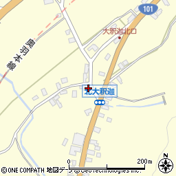 青森県青森市浪岡大字大釈迦山田69周辺の地図
