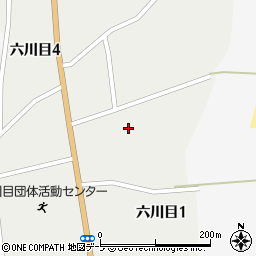 青森県三沢市六川目周辺の地図