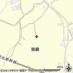 青森県青森市合子沢松森周辺の地図