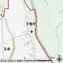 青森県北津軽郡鶴田町尾原下亀甲周辺の地図