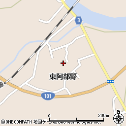 青森県西津軽郡鰺ヶ沢町舞戸町東阿部野周辺の地図