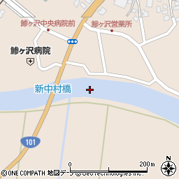 新中村橋周辺の地図