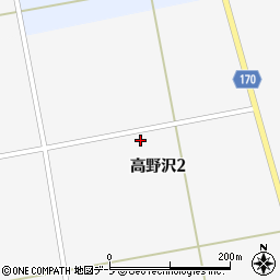 青森県三沢市高野沢周辺の地図